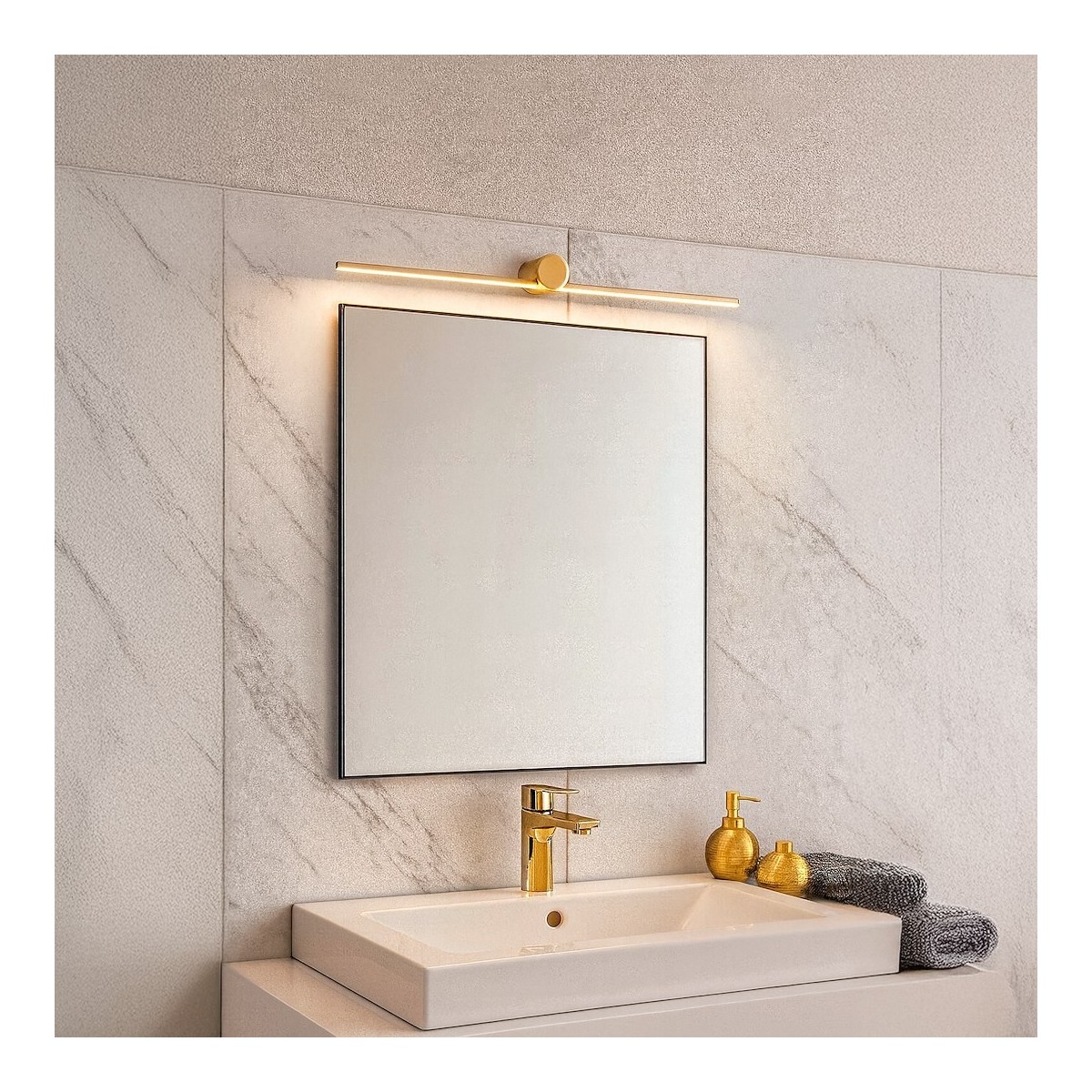 Milagro ML2050 Kinkiet Artist Złoty 9W LED 60cm