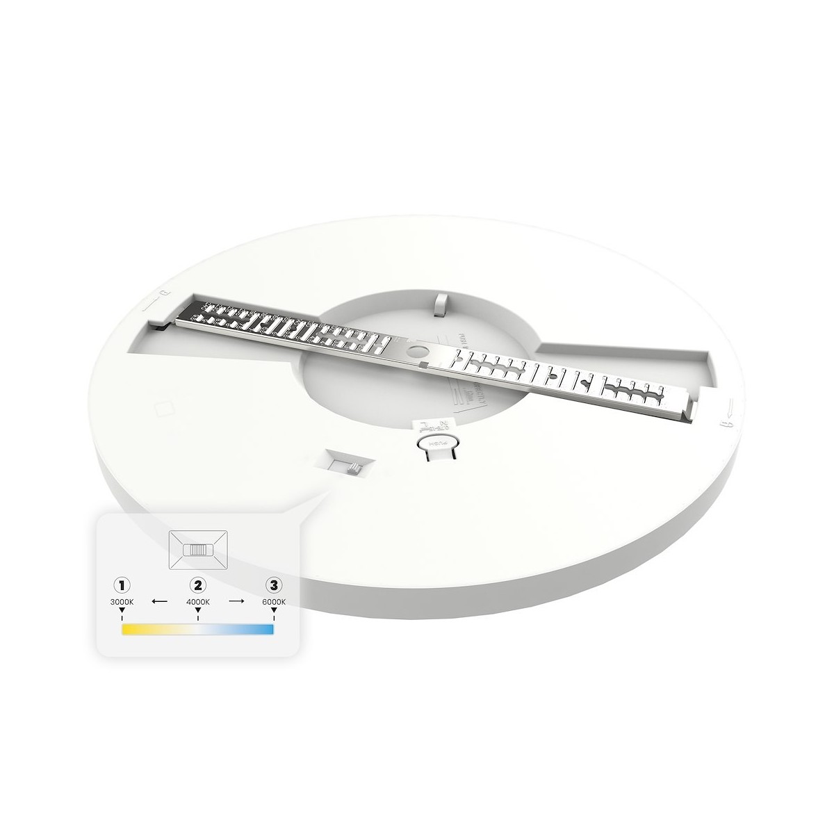 Milagro ML1788 Plafon Evora Biały Round 24W 3CCT