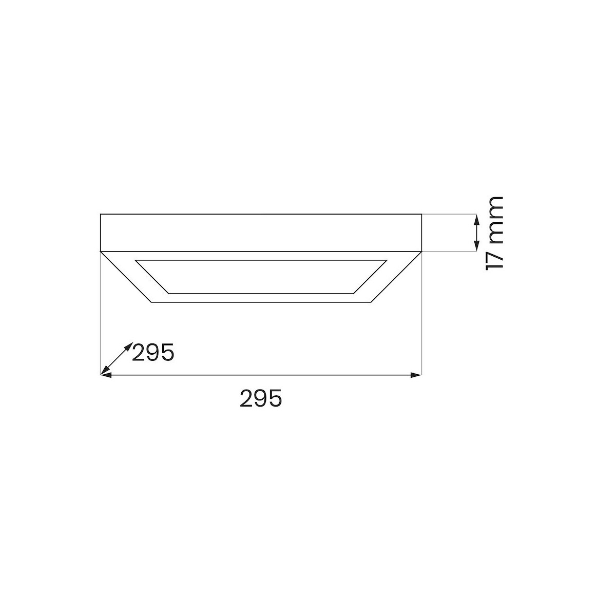 Milagro ML1797 Plafon Evora Czarny Square 24W 3CCT