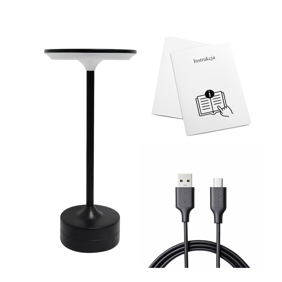 Milagro ML2269 Lampka nocna TAVOLO Black