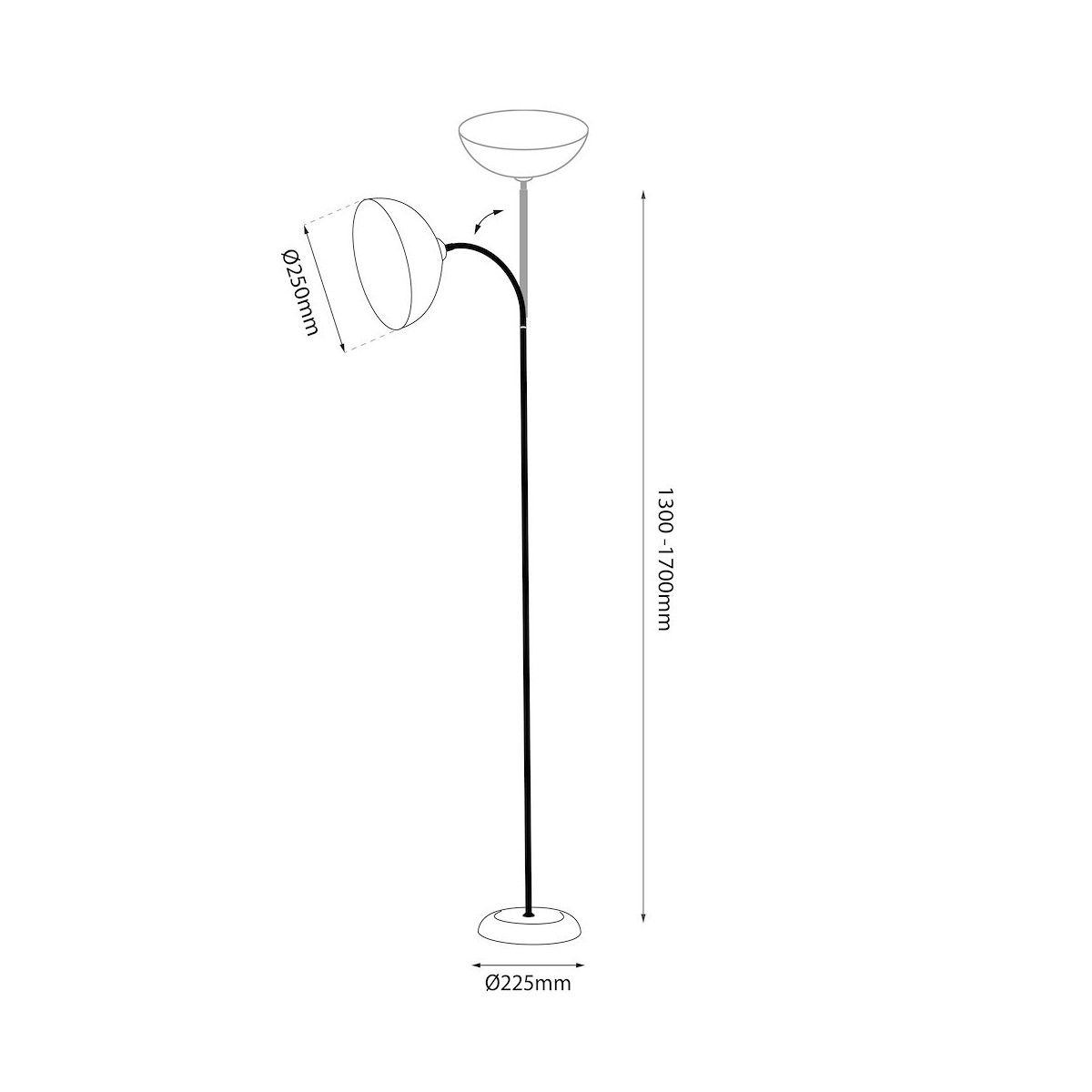 Milagro ML2338 Lampa podłogowa ZACK CASHMERE 1xE27