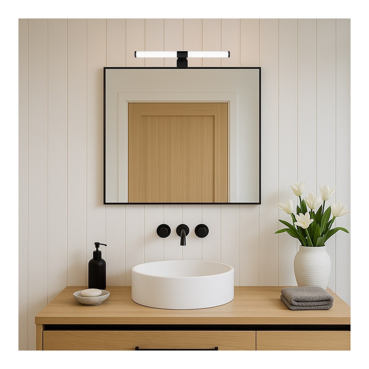 Milagro ML2252 Kinkiet łazienkowy APA black 6W LED