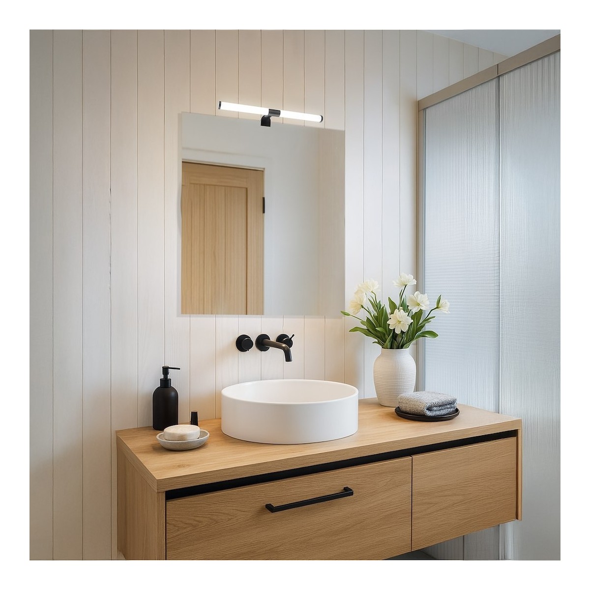 Milagro ML2252 Kinkiet łazienkowy APA black 6W LED