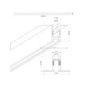 Milagro ML2162 Szyna podtynk magnetic track 5mm 150cm