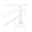 Milagro ML2163 Szyna podtynk magnetic track 5mm 200cm