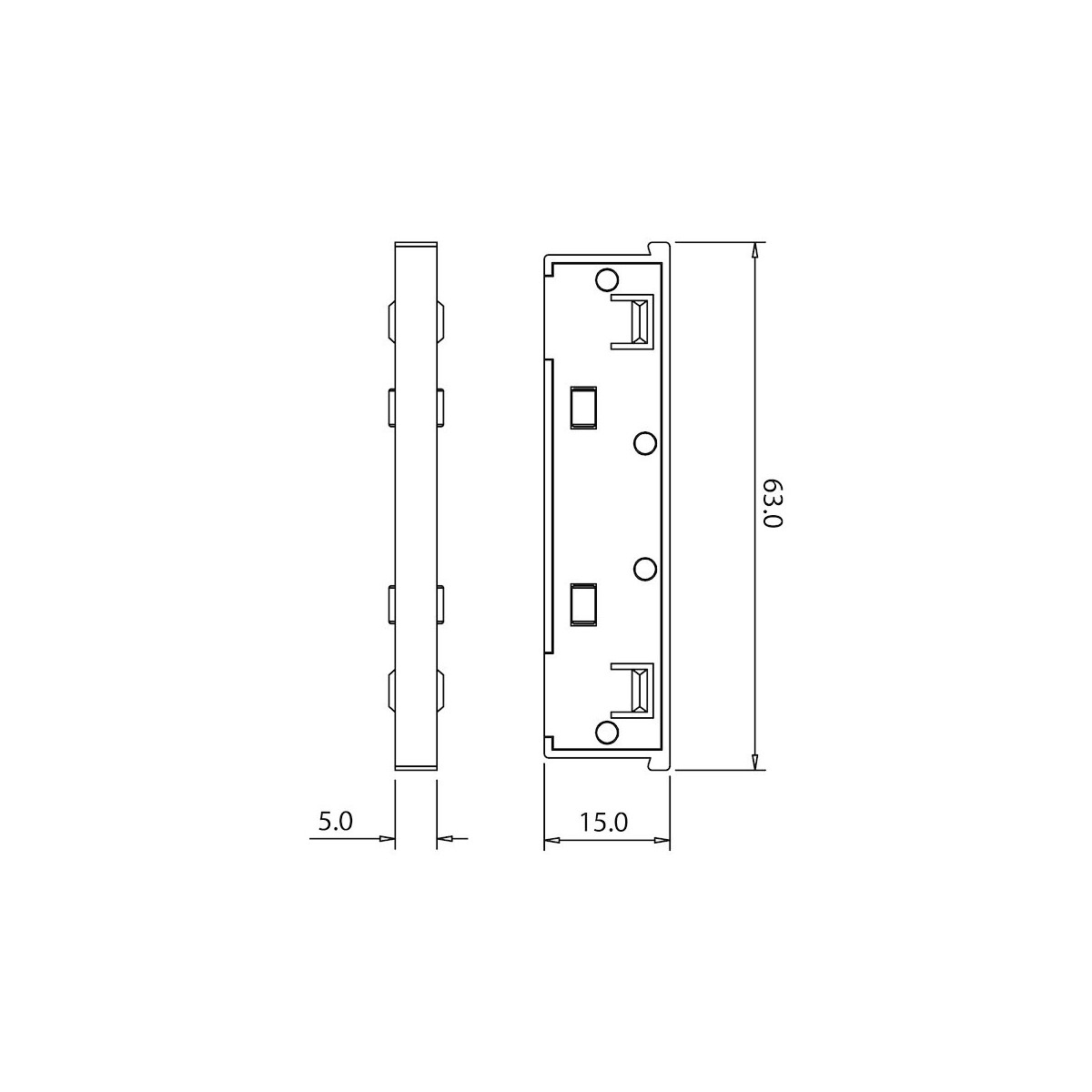 Milagro ML2169 Łącznik prosty magnetic track 5mm