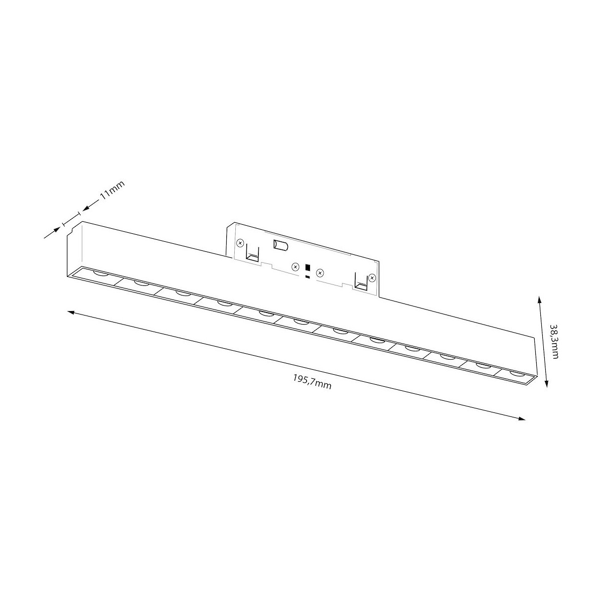 MiLagro ML2176 Magnetic Track 12W LED