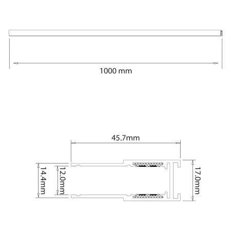 MiLagro ML2185 szyna natynk 100cm