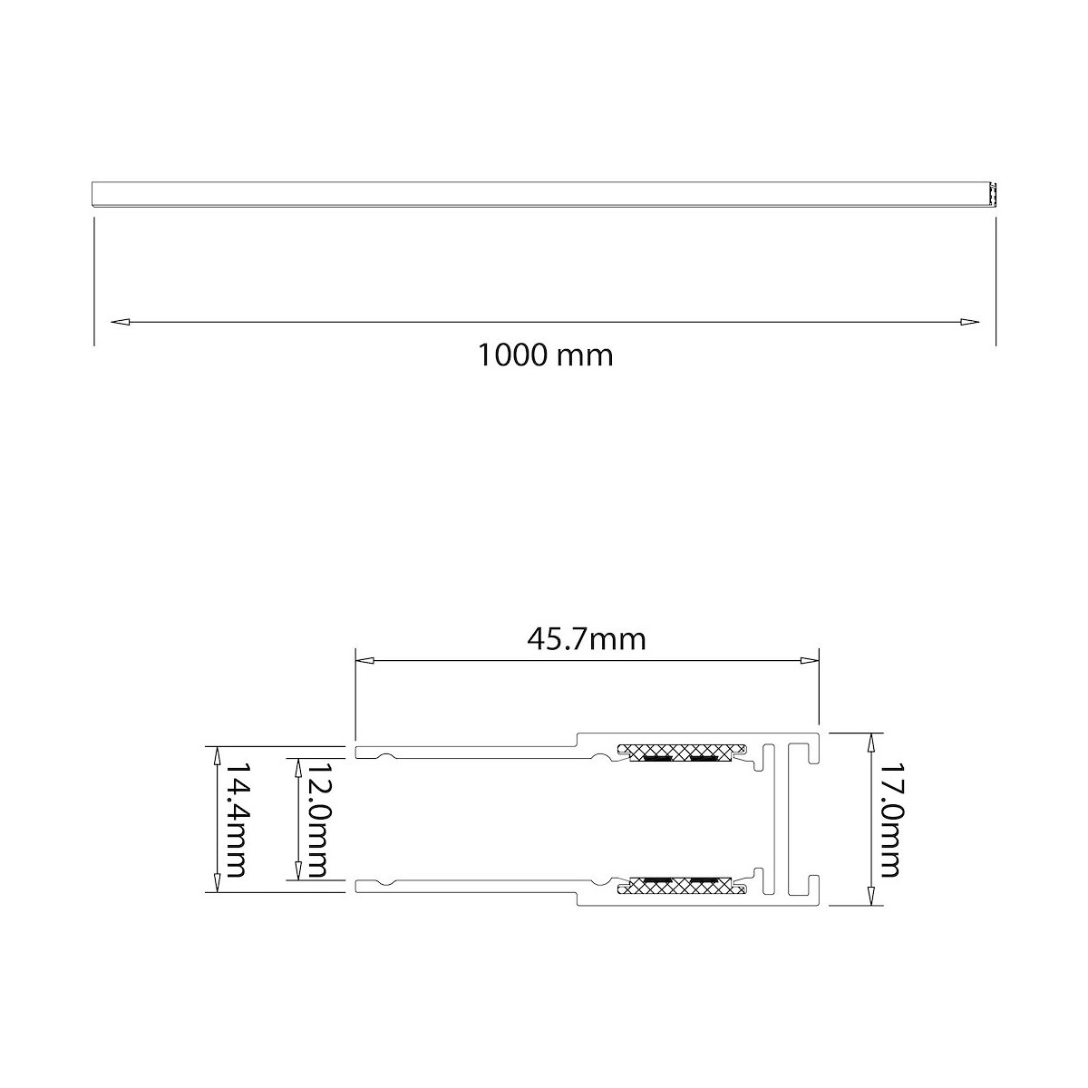 MiLagro ML2185 szyna natynk 100cm