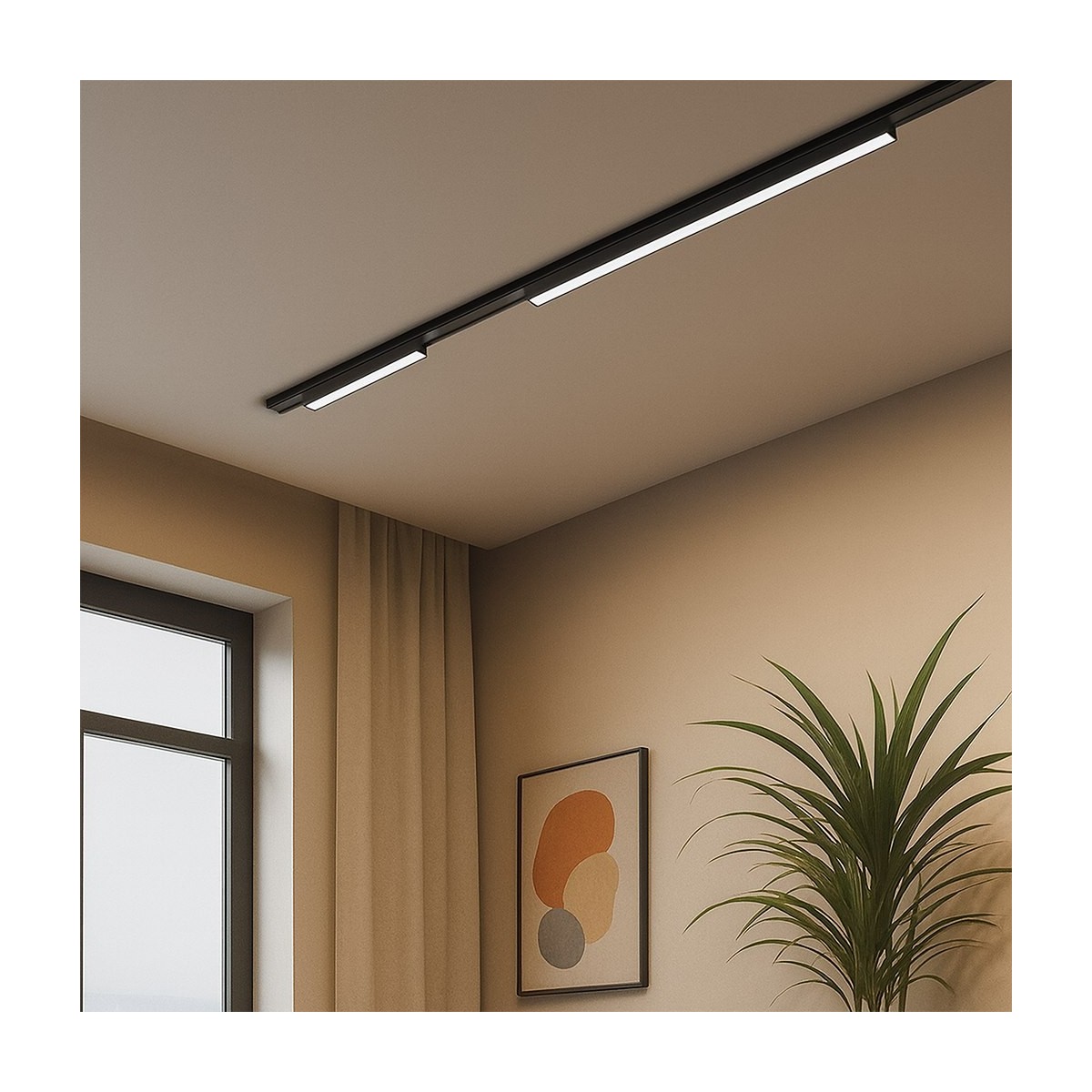 Milagro ML2195 Slim Magnetic Track Czarny 23cm 10W LED Tuya CCT