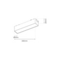 Milagro ML2195 Slim Magnetic Track Czarny 23cm 10W LED Tuya CCT