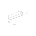 Milagro ML2198 Slim Magnetic Track Biały 61cm 20W LED Tuya CCT