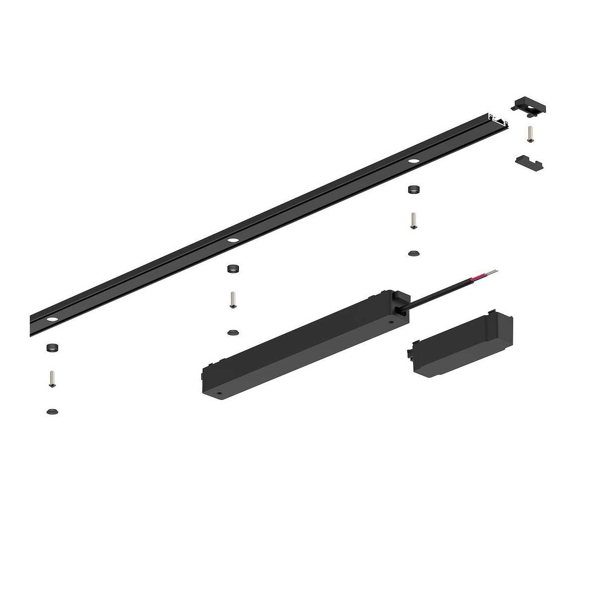 Milagro ML2211 Slim Magnetic Track Szyna Natynk Czarny 200cm + zaślepki