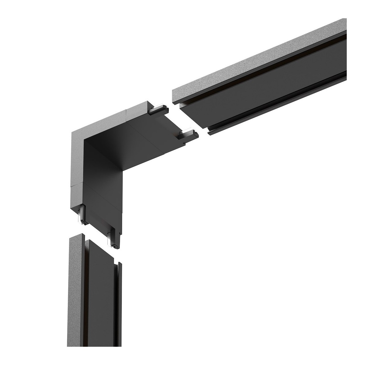 Milagro ML2213 Slim Magnetic Track Narożnik Czarny dół L