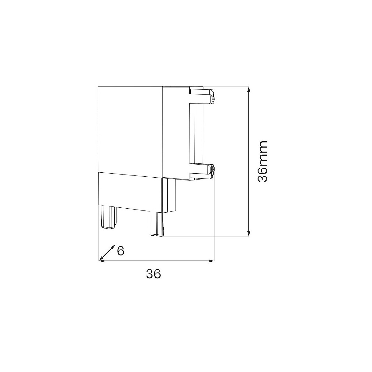 MiLagro ML2217 łącznik L Magnetic