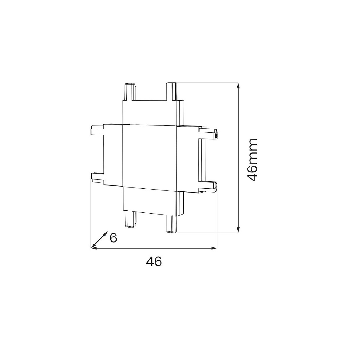 Milagro ML2221 Slim Magnetic Track Czarny Łącznik Szyn +