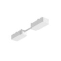 Milagro ML2224 Slim Magnetic Track Biały Łącznik Podwójny z Kablem krótkim