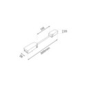 Milagro ML2226 Slim Magnetic Track Biały Łącznik Podwójny z Kablem długim
