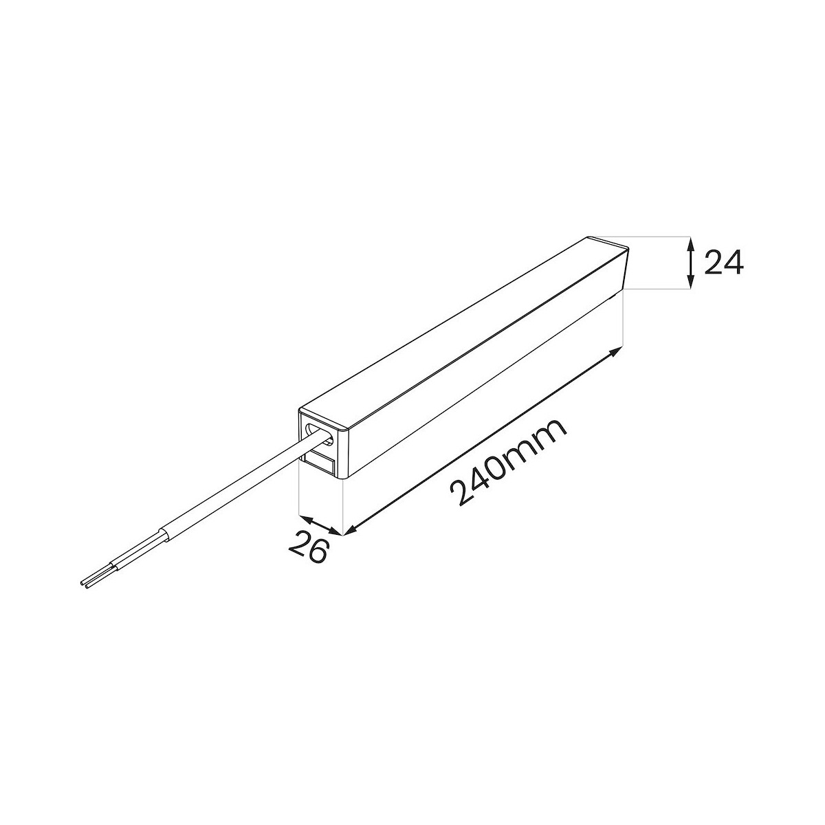 Milagro ML2228 Slim Magnetic Track Biały Zasilacz 100W 24V