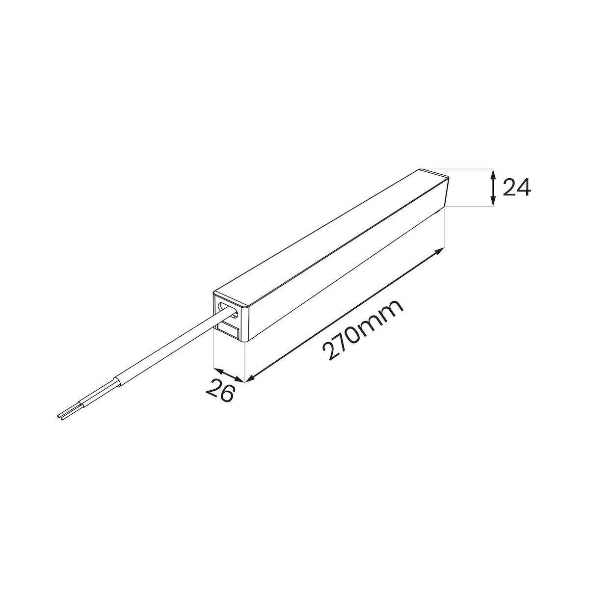 Milagro ML2230 Slim Magnetic Track Biały Zasilacz 200W 24V
