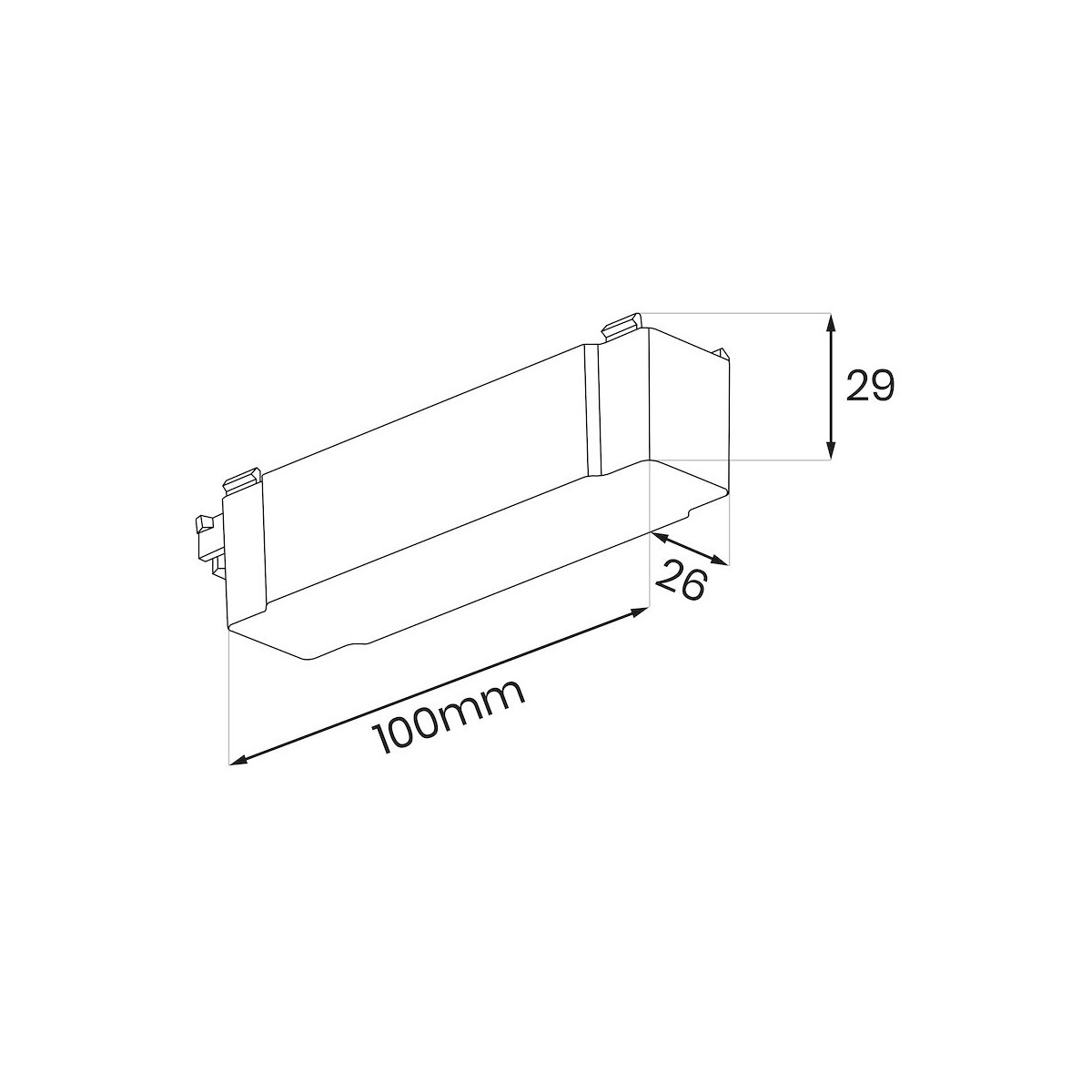 Milagro ML2231 Slim Magnetic Track Czarny Wire storage