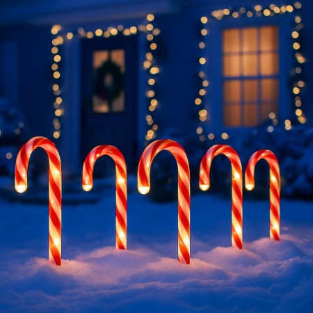 Candy Cane Set 5pcs LED ML2406