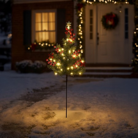 Mini choinka zielona LED ML2407