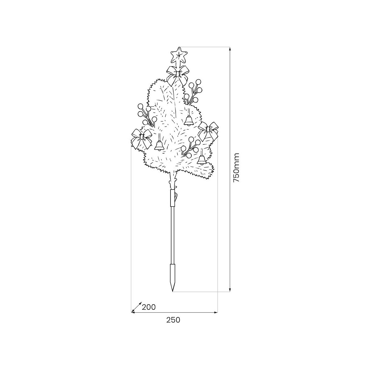 Milagro ML2408 Choinka mini biała 1W LED