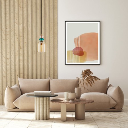 Nowoczesna lampa wisząca ITALUX PND-30263-1B-BRO-AMB