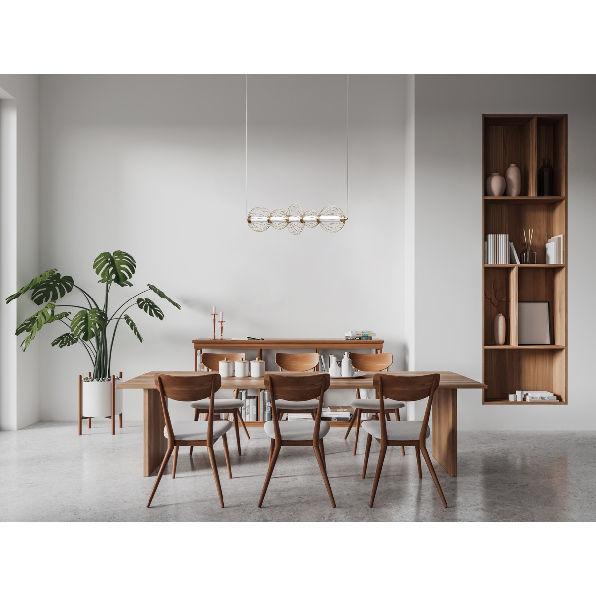 Nowoczesna lampa wisząca ITALUX RABEL PND-344221-5-HBR