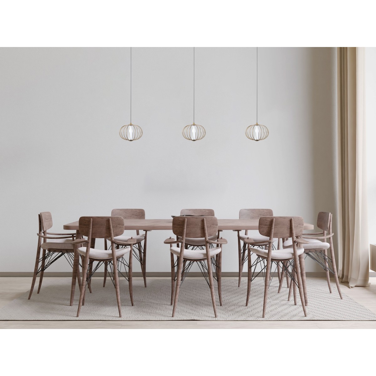 Nowoczesna lampa wisząca ITALUX RABEL PND-344221-1-HBR