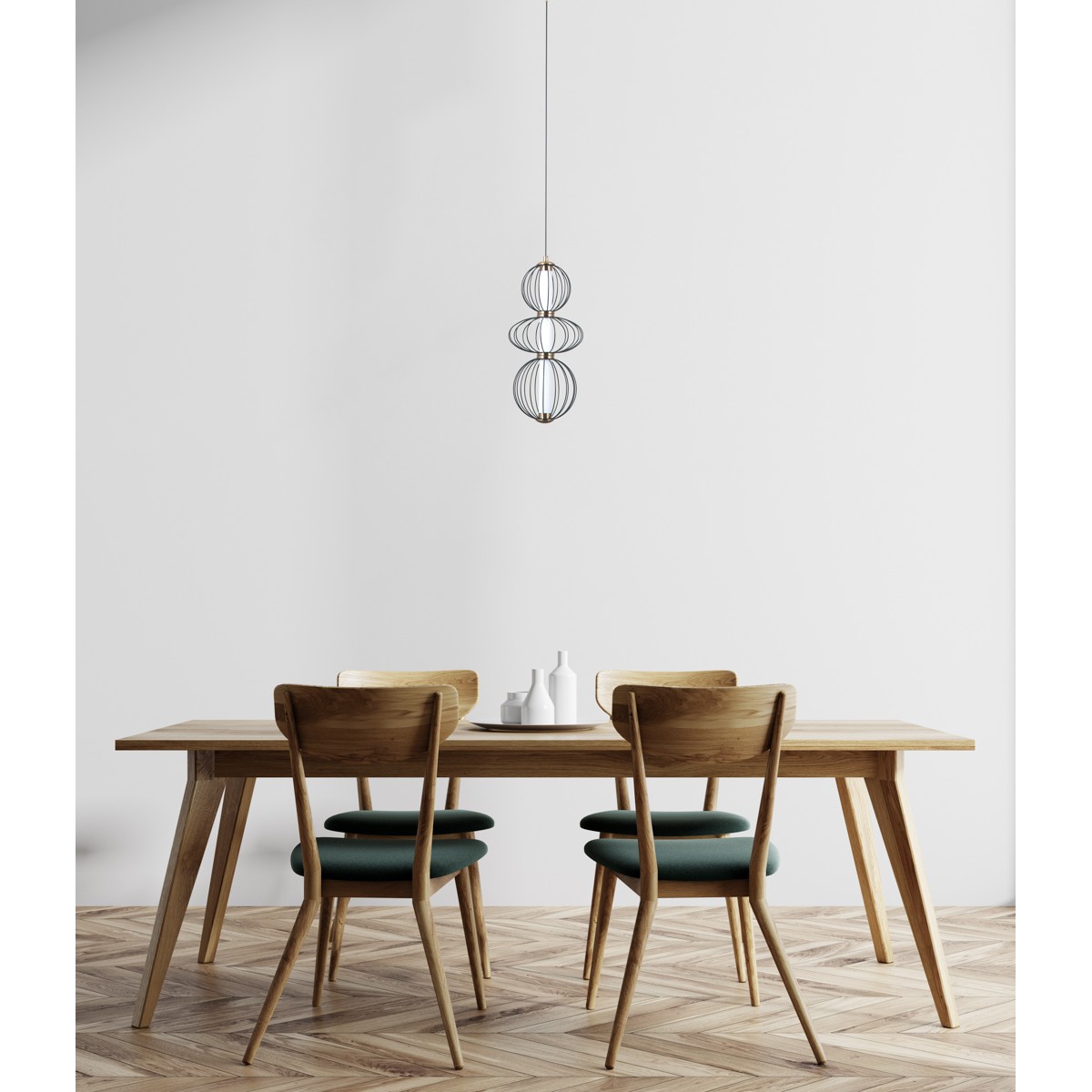 Nowoczesna lampa wisząca ITALUX RABEL PND-344221-3V-BK