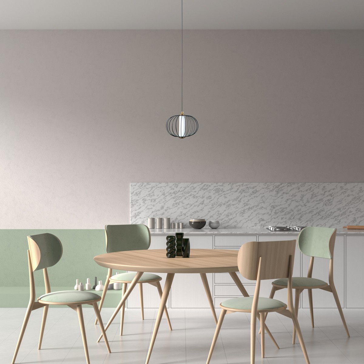 Nowoczesna lampa wisząca ITALUX RABEL PND-344221-1-BK