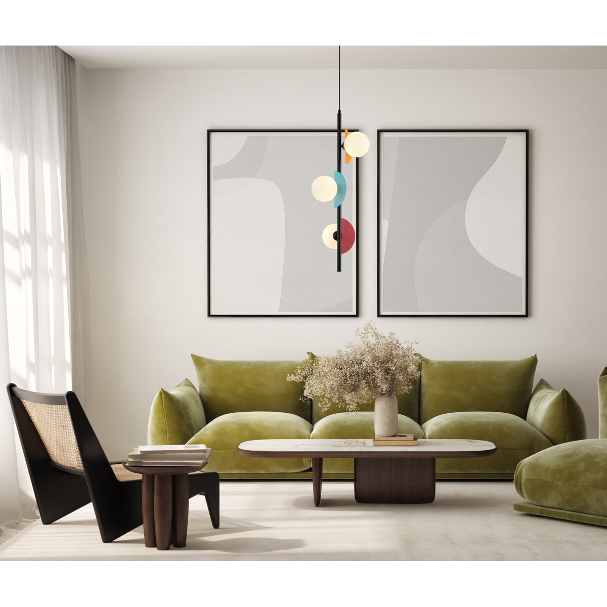 Nowoczesna lampa wisząca ITALUX PND-37482-3V-MLTI