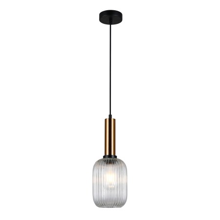 Nowoczesna lampa wisząca ITALUX PND-5588-1M-BRO+CL