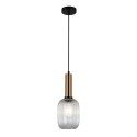 Nowoczesna lampa wisząca ITALUX PND-5588-1M-BRO+CL