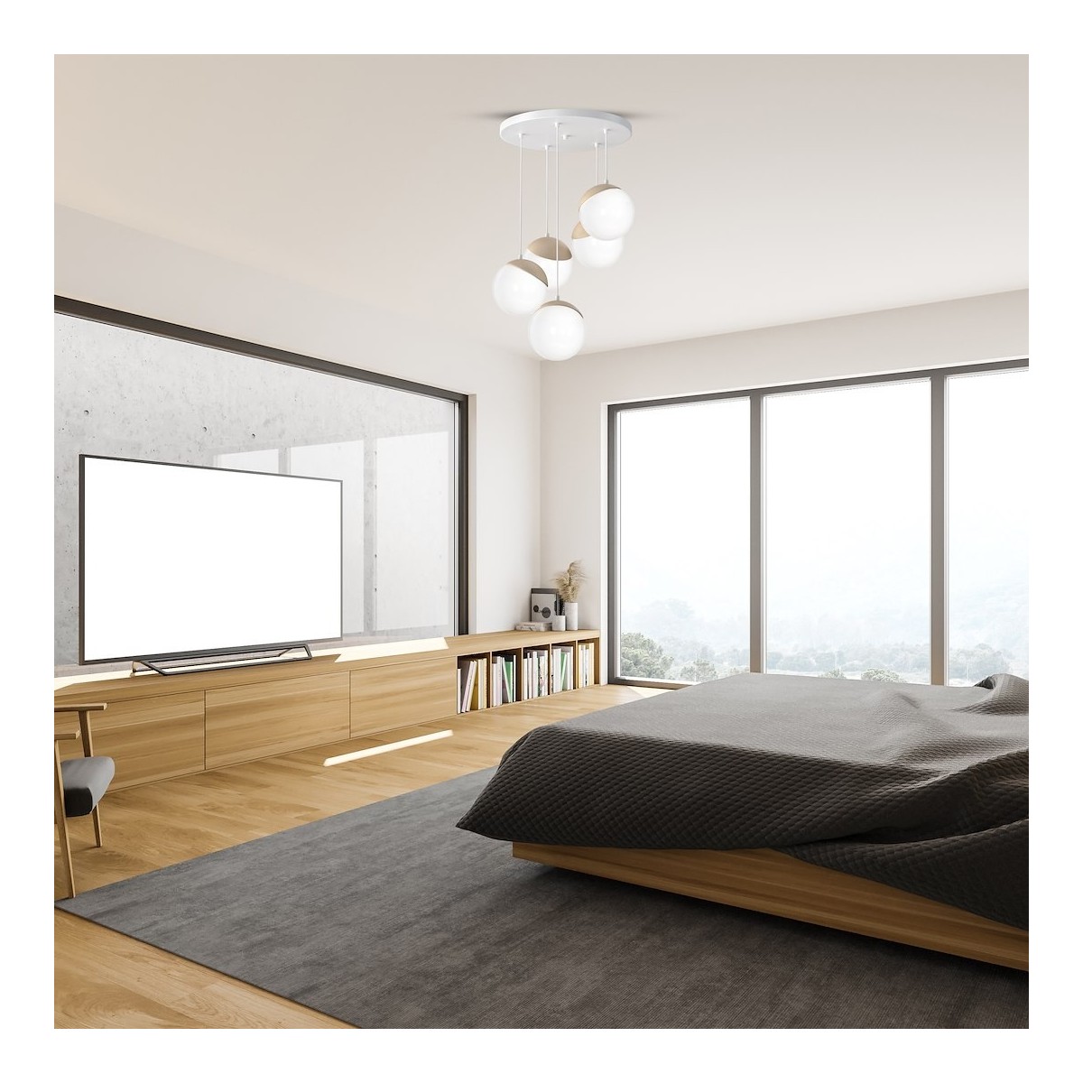 MiLagro MLP5426 lampa wisząca SFERA WOOD