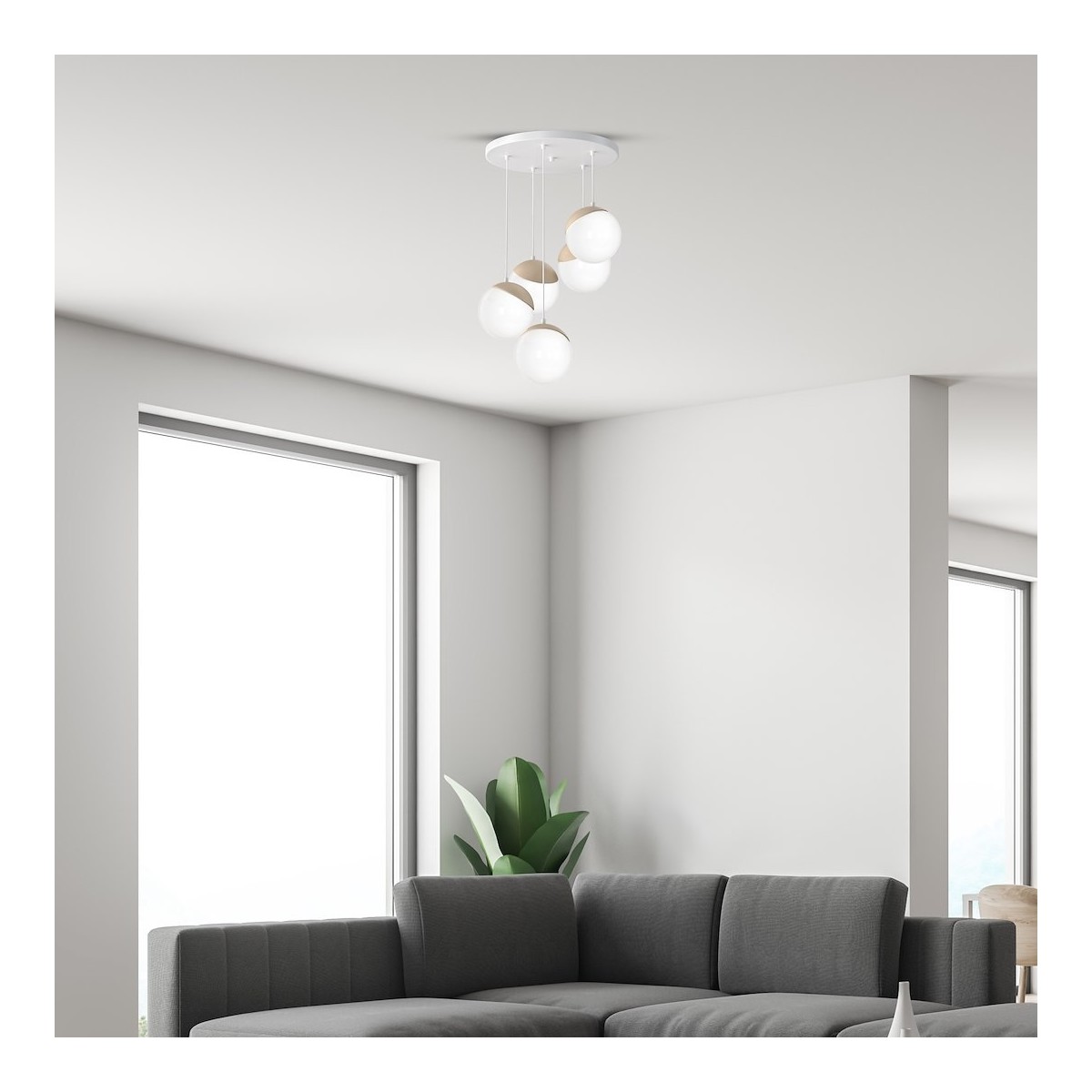 MiLagro MLP5426 lampa wisząca SFERA WOOD