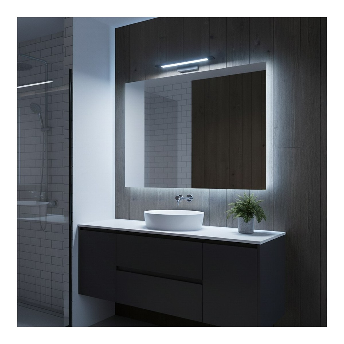 MiLagro ML2035 kinkiet LED czarny 40 cm