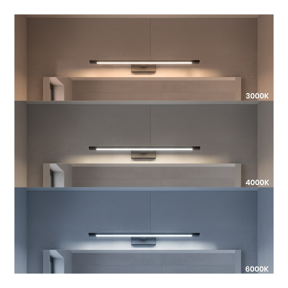 MiLagro ML2036 kinkiet LED czarny 60 cm