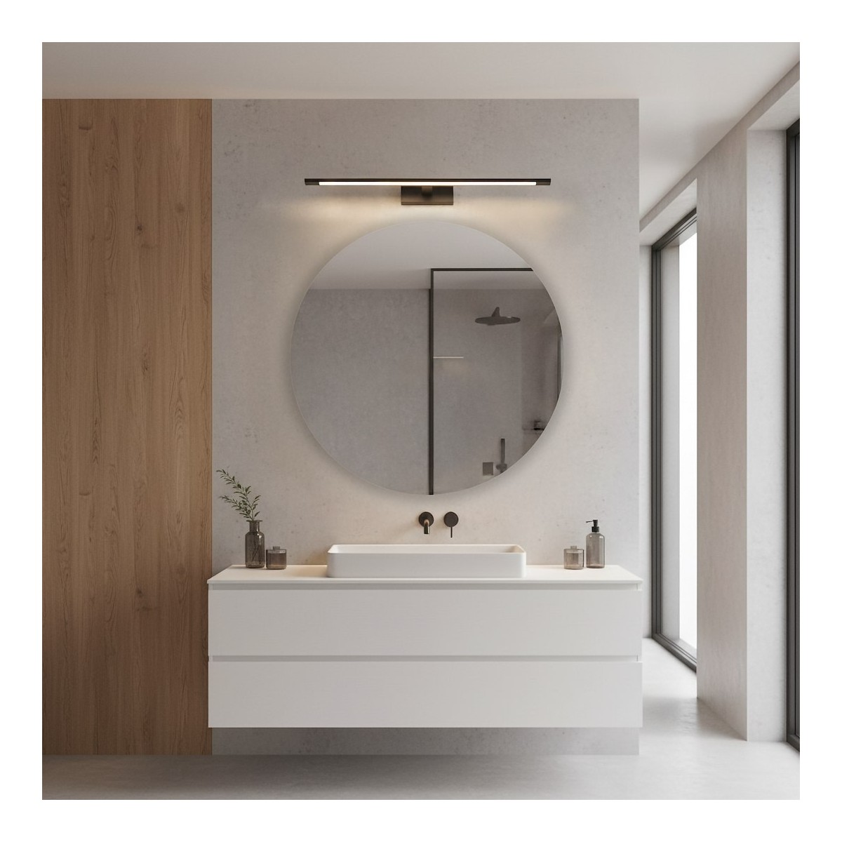 MiLagro ML2036 kinkiet LED czarny 60 cm