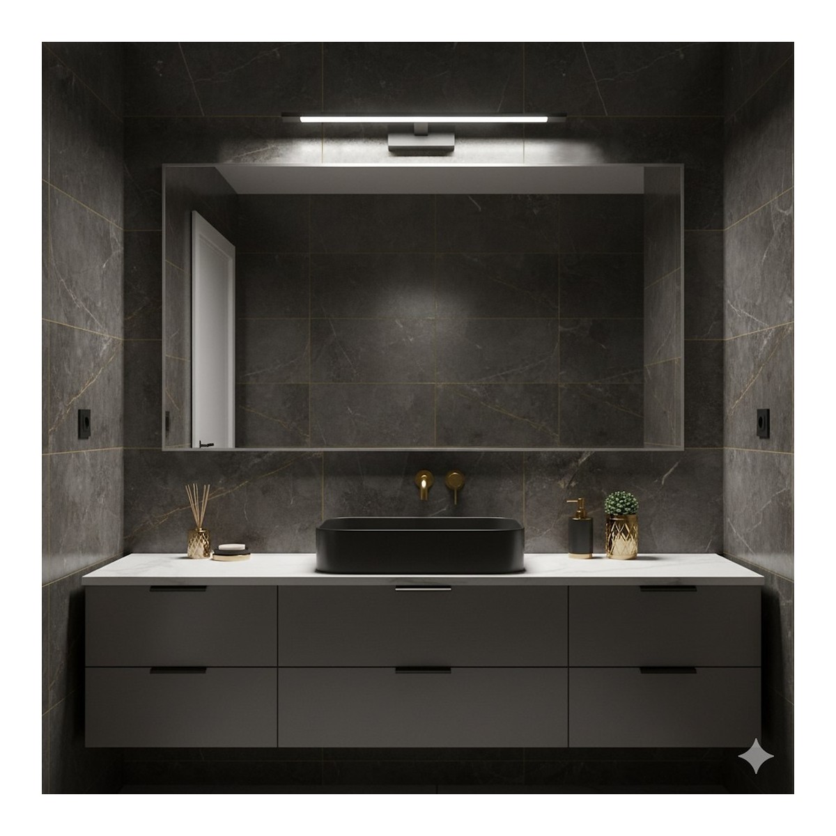 MiLagro ML2036 kinkiet LED czarny 60 cm