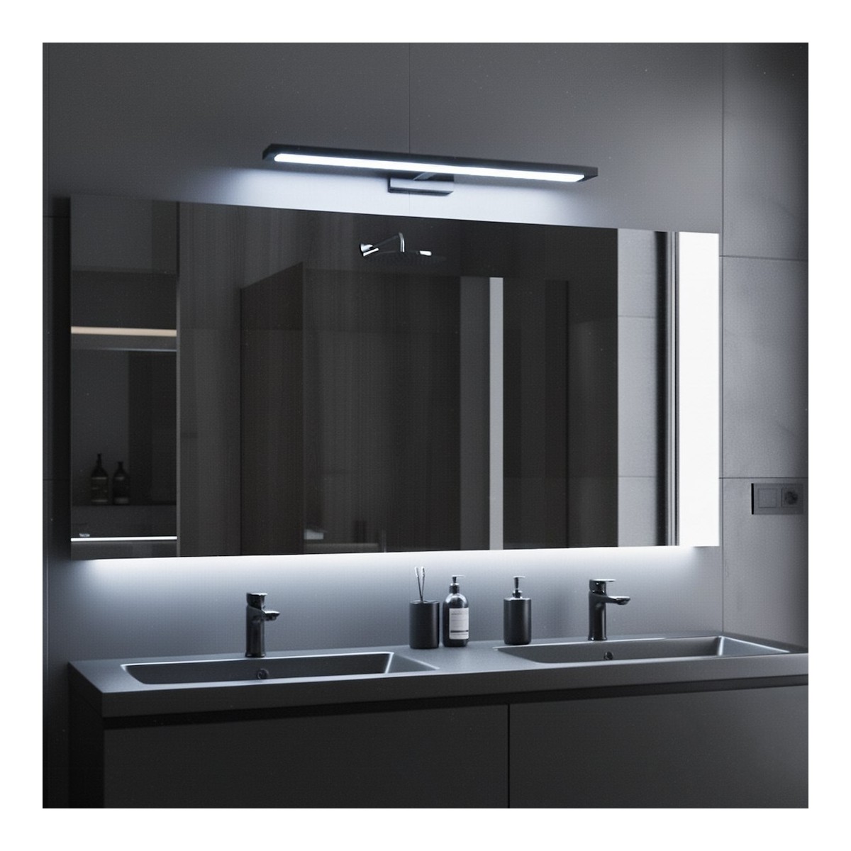 MiLagro ML2036 kinkiet LED czarny 60 cm