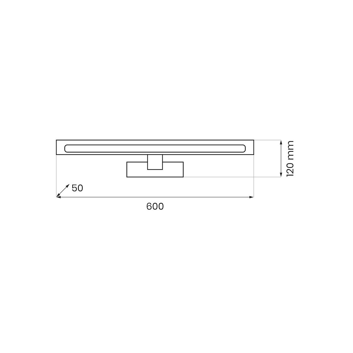 MiLagro ML2036 kinkiet LED czarny 60 cm