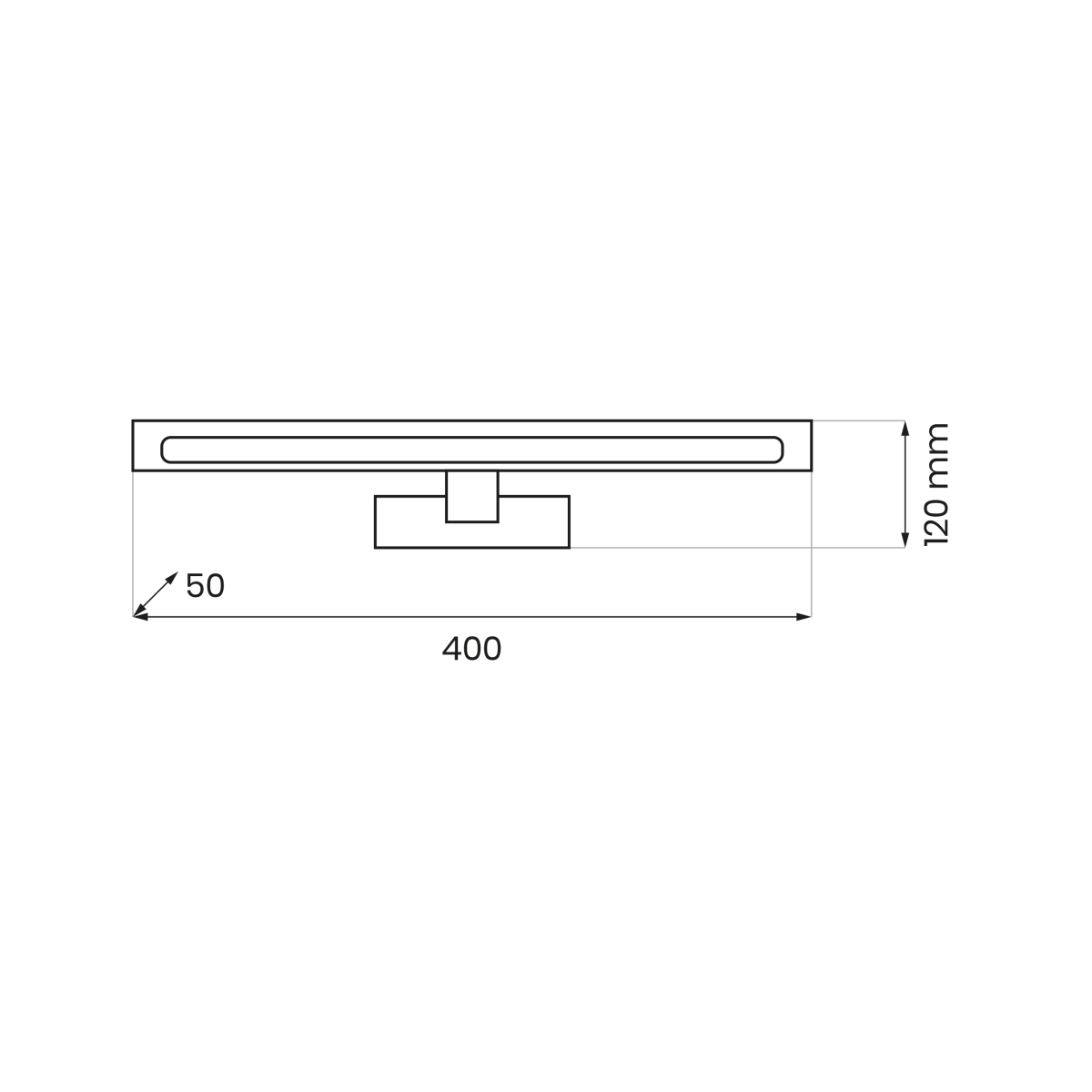 MiLagro ML2037 biały kinkiet LED 40 cm