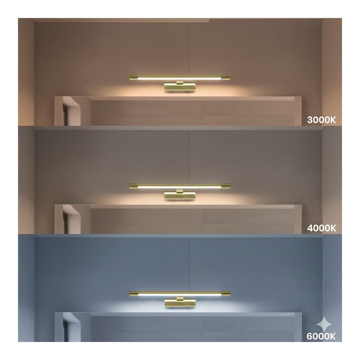 MiLagro ML2041 złoty kinkiet LED 40 cm