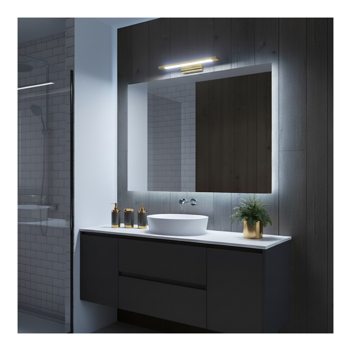 MiLagro ML2041 złoty kinkiet LED 40 cm