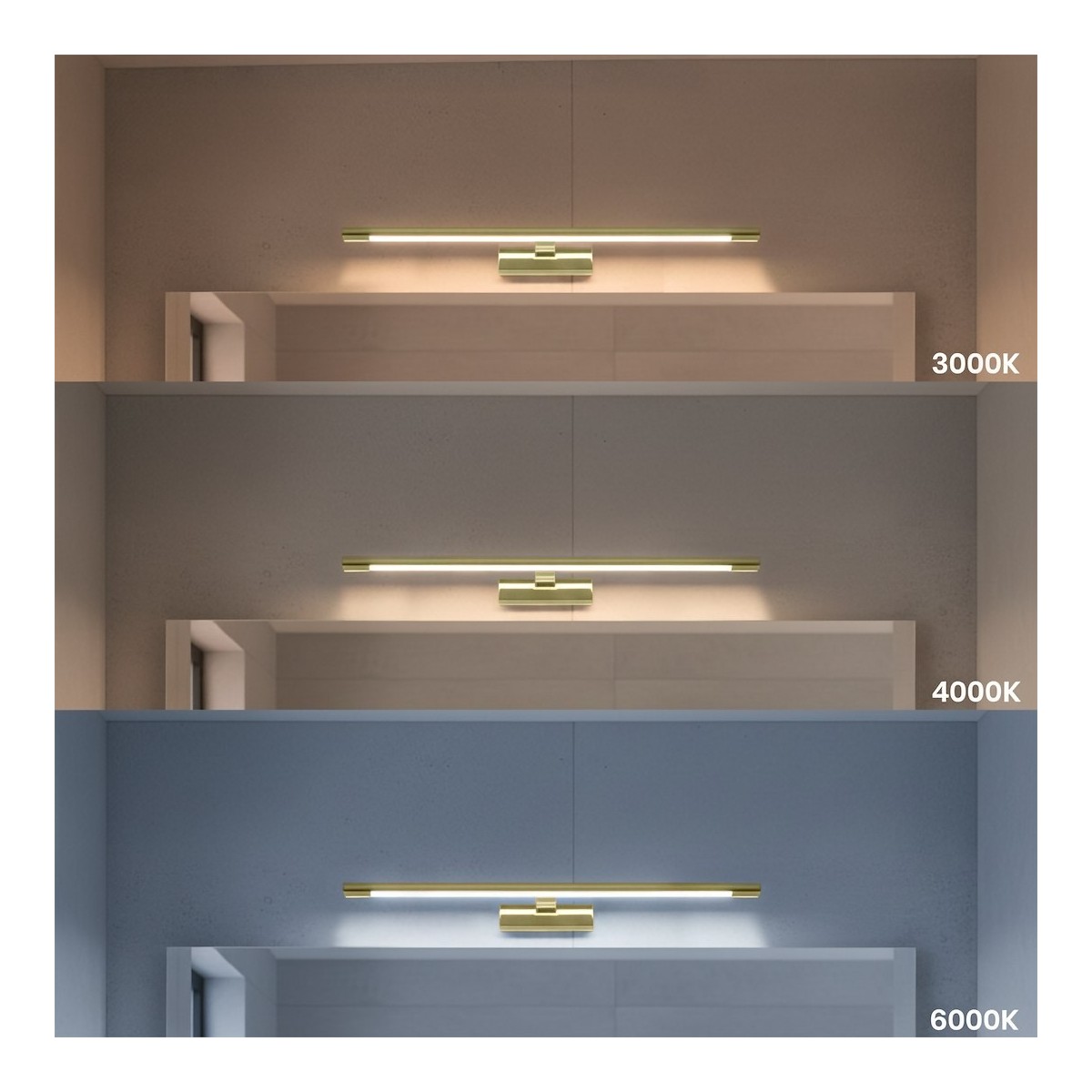 MiLagro ML2042 złoty kinkiet LED 60 cm