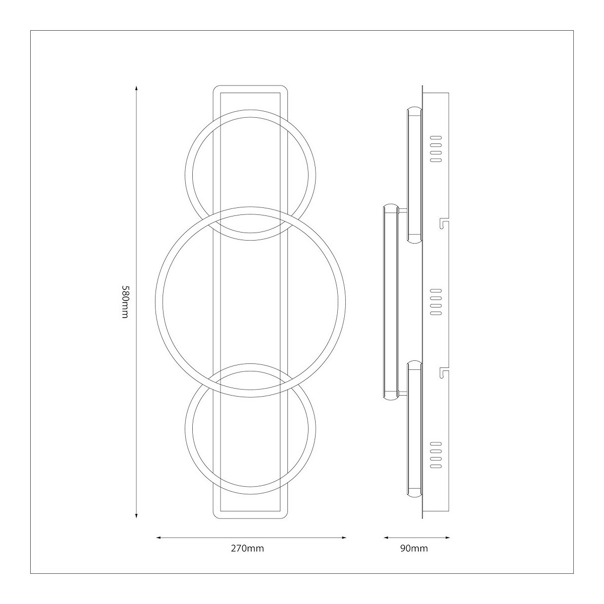 MiLagro ML2060 lampa sufitowa LED ROWENA