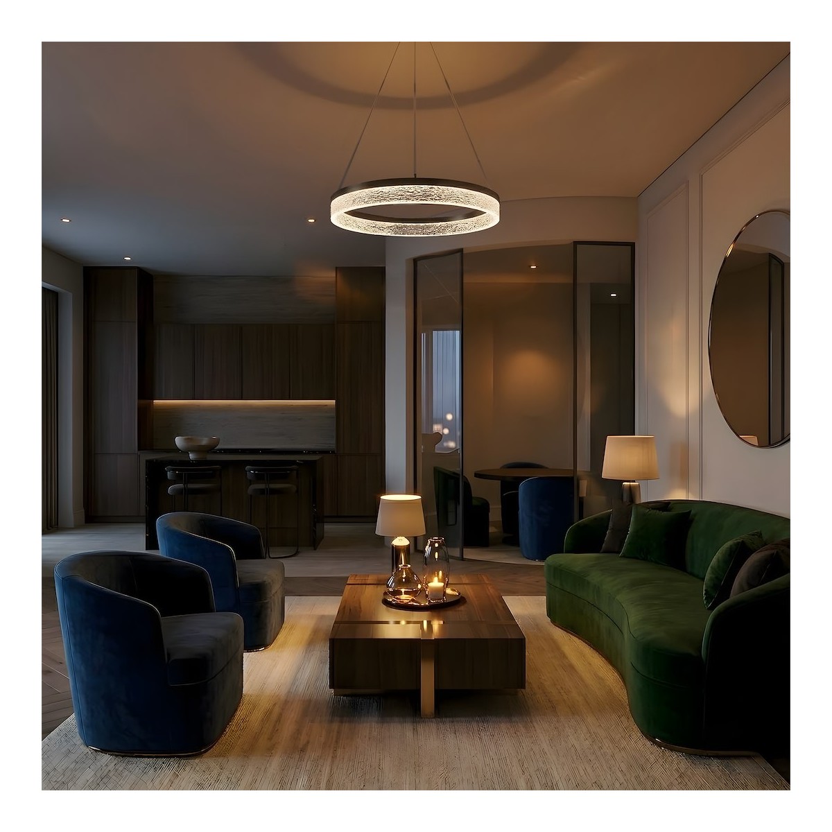 MiLagro ML2240 złota lampa wisząca LED